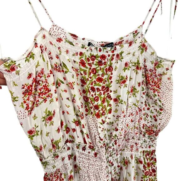 New Zara Patchwork Floral Print Playsuit Romper Size Medium - Picture 11 of 16